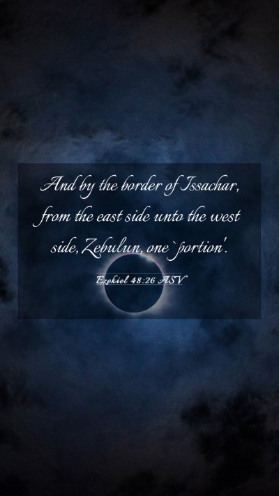 Picture 03 - Ezekiel 48:26 ASV Mobile Phone Wallpaper - And by the border of Issachar, from the east side - Mobile Bible Verse Wallpaper