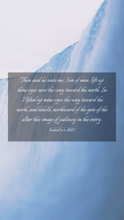 Picture 03 - Ezekiel 8:5 ASV Mobile Phone Wallpaper - Then said he unto me, Son of man, lift up thine - Mobile Bible Verse Wallpaper