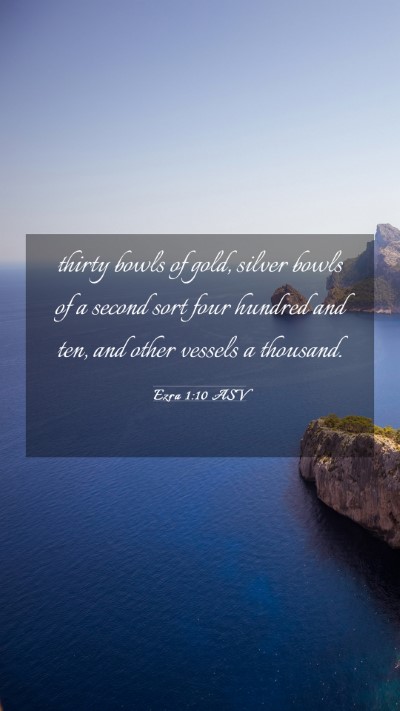 Picture 03 - Ezra 1:10 ASV Mobile Phone Wallpaper - thirty bowls of gold, silver bowls of a second - Mobile Bible Verse Wallpaper