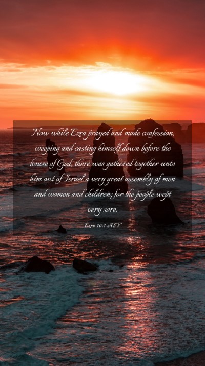 Picture 03 - Ezra 10:1 ASV Mobile Phone Wallpaper - Now while Ezra prayed and made confession, - Mobile Bible Verse Wallpaper