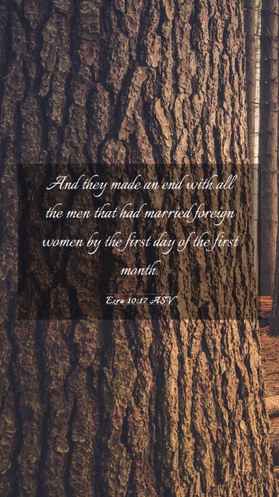 Picture 03 - Ezra 10:17 ASV Mobile Phone Wallpaper - And they made an end with all the men that had - Mobile Bible Verse Wallpaper