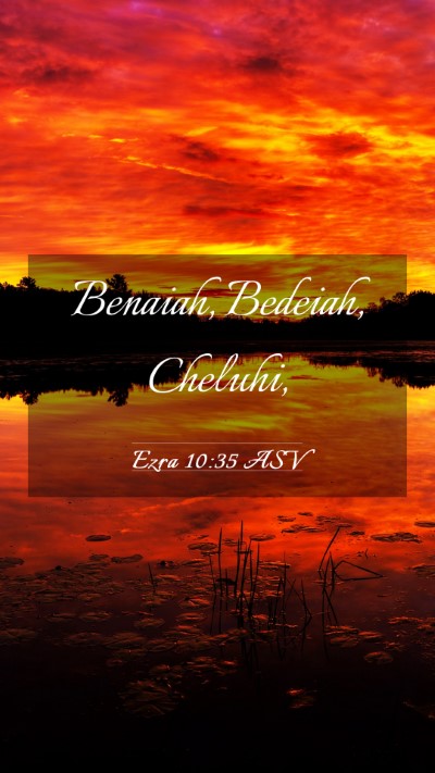 Picture 03 - Ezra 10:35 ASV Mobile Phone Wallpaper - Benaiah, Bedeiah, - Mobile Bible Verse Wallpaper