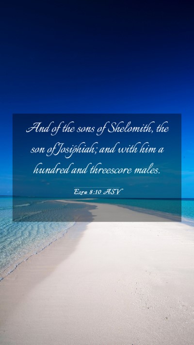 Picture 03 - Ezra 8:10 ASV Mobile Phone Wallpaper - And of the sons of Shelomith, the son of - Mobile Bible Verse Wallpaper