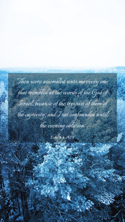 Picture 03 - Ezra 9:4 ASV Mobile Phone Wallpaper - Then were assembled unto me every one that - Mobile Bible Verse Wallpaper
