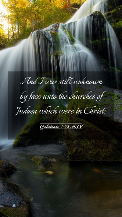 Picture 03 - Galatians 1:22 ASV Mobile Phone Wallpaper - And I was still unknown by face unto the churches - Mobile Bible Verse Wallpaper