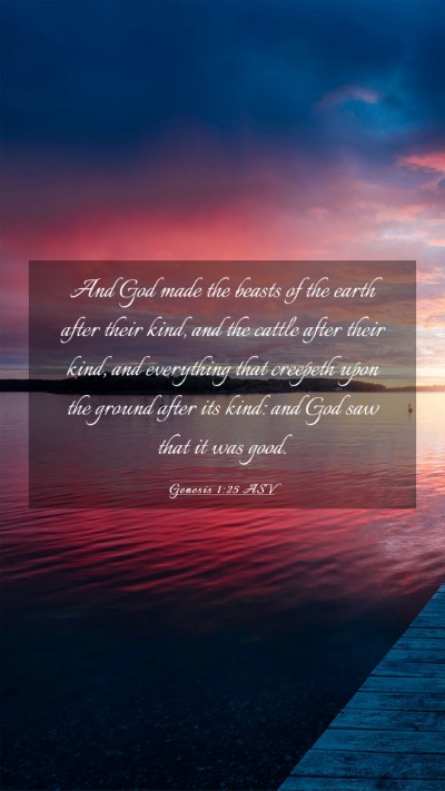 Picture 03 - Genesis 1:25 ASV Mobile Phone Wallpaper - And God made the beasts of the earth after their - Mobile Bible Verse Wallpaper