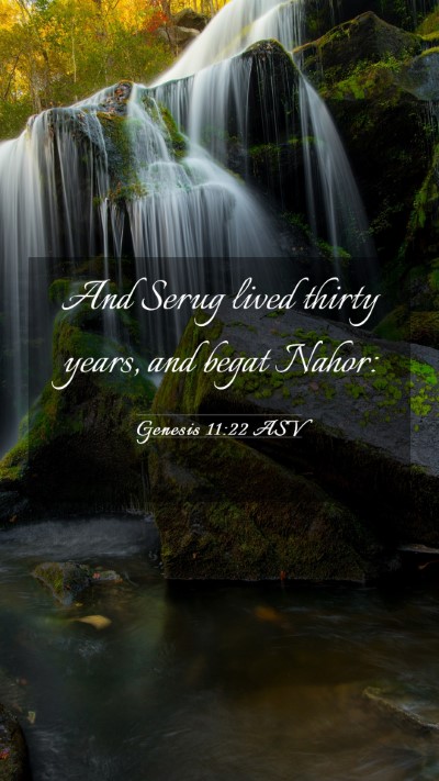 Picture 03 - Genesis 11:22 ASV Mobile Phone Wallpaper - And Serug lived thirty years, and begat - Mobile Bible Verse Wallpaper
