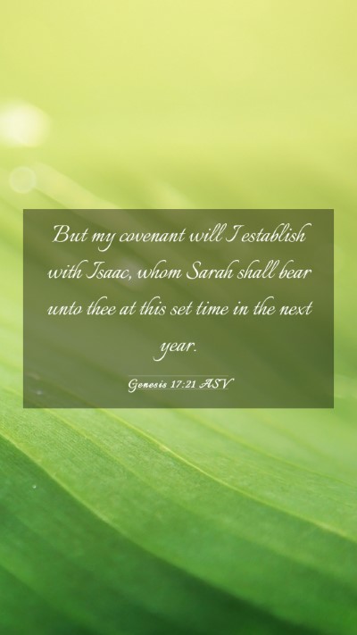 Picture 03 - Genesis 17:21 ASV Mobile Phone Wallpaper - But my covenant will I establish with Isaac, whom - Mobile Bible Verse Wallpaper