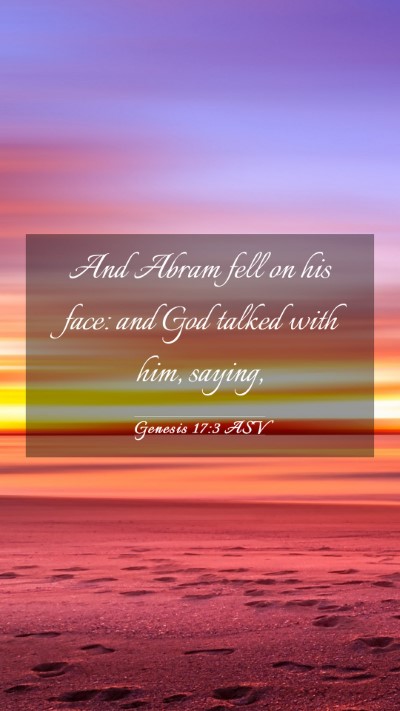 Picture 03 - Genesis 17:3 ASV Mobile Phone Wallpaper - And Abram fell on his face: and God talked with - Mobile Bible Verse Wallpaper