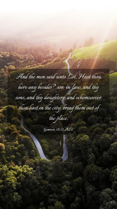 Picture 03 - Genesis 19:12 ASV Mobile Phone Wallpaper - And the men said unto Lot, Hast thou here any - Mobile Bible Verse Wallpaper