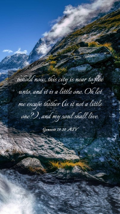Picture 03 - Genesis 19:20 ASV Mobile Phone Wallpaper - behold now, this city is near to flee unto, and - Mobile Bible Verse Wallpaper