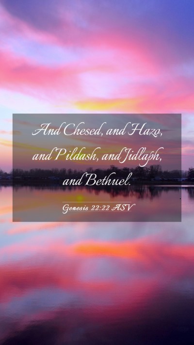 Picture 03 - Genesis 22:22 ASV Mobile Phone Wallpaper - And Chesed, and Hazo, and Pildash, and Jidlaph, - Mobile Bible Verse Wallpaper
