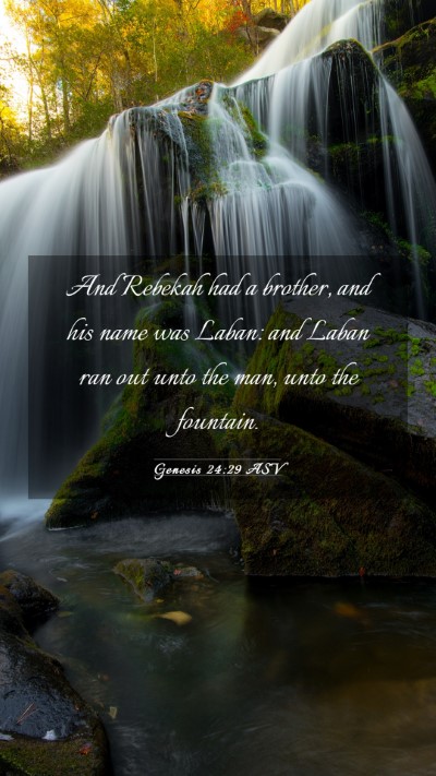 Picture 03 - Genesis 24:29 ASV Mobile Phone Wallpaper - And Rebekah had a brother, and his name was - Mobile Bible Verse Wallpaper