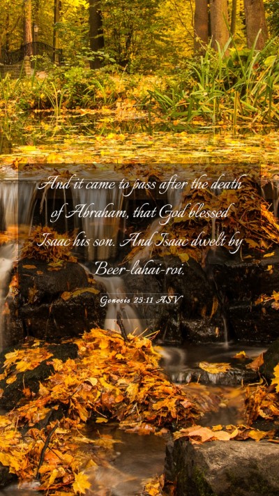 Picture 03 - Genesis 25:11 ASV Mobile Phone Wallpaper - And it came to pass after the death of Abraham, - Mobile Bible Verse Wallpaper