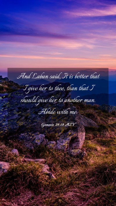 Picture 03 - Genesis 29:19 ASV Mobile Phone Wallpaper - And Laban said, It is better that I give her to - Mobile Bible Verse Wallpaper