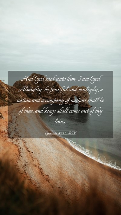 Picture 03 - Genesis 35:11 ASV Mobile Phone Wallpaper - And God said unto him, I am God Almighty: be - Mobile Bible Verse Wallpaper