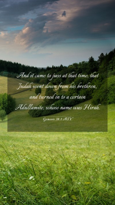 Picture 03 - Genesis 38:1 ASV Mobile Phone Wallpaper - And it came to pass at that time, that Judah went - Mobile Bible Verse Wallpaper