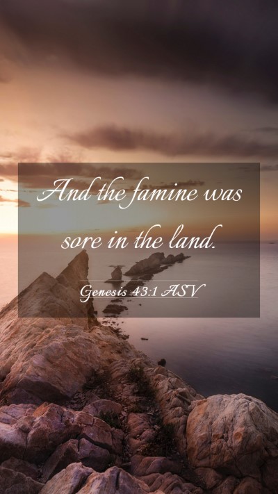 Picture 03 - Genesis 43:1 ASV Mobile Phone Wallpaper - And the famine was sore in the - Mobile Bible Verse Wallpaper