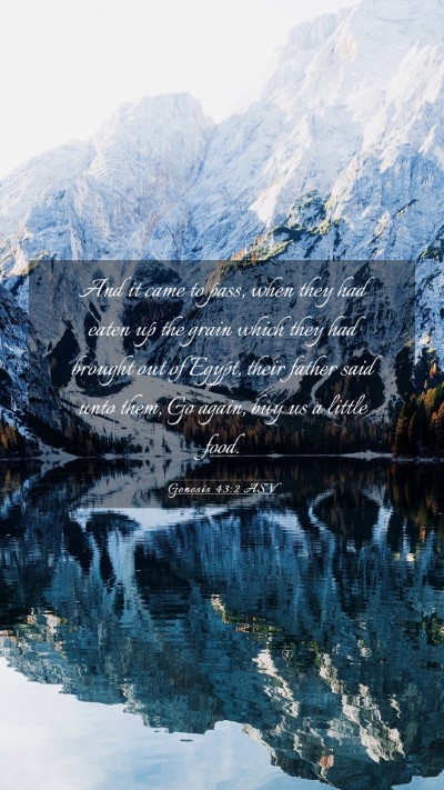 Picture 03 - Genesis 43:2 ASV Mobile Phone Wallpaper - And it came to pass, when they had eaten up the - Mobile Bible Verse Wallpaper