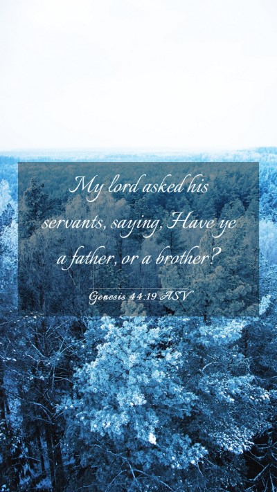 Picture 03 - Genesis 44:19 ASV Mobile Phone Wallpaper - My lord asked his servants, saying, Have ye a - Mobile Bible Verse Wallpaper