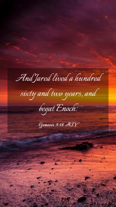 Picture 03 - Genesis 5:18 ASV Mobile Phone Wallpaper - And Jared lived a hundred sixty and two years, - Mobile Bible Verse Wallpaper