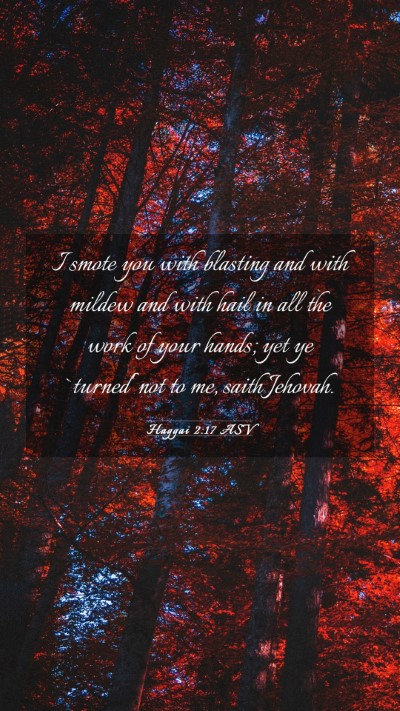 Picture 03 - Haggai 2:17 ASV Mobile Phone Wallpaper - I smote you with blasting and with mildew and - Mobile Bible Verse Wallpaper