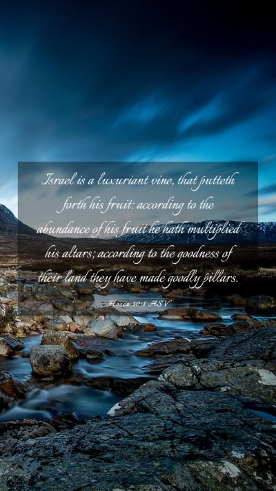 Picture 03 - Hosea 10:1 ASV Mobile Phone Wallpaper - Israel is a luxuriant vine, that putteth forth - Mobile Bible Verse Wallpaper