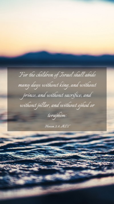 Picture 03 - Hosea 3:4 ASV Mobile Phone Wallpaper - For the children of Israel shall abide many days - Mobile Bible Verse Wallpaper