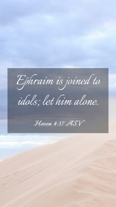 Picture 03 - Hosea 4:17 ASV Mobile Phone Wallpaper - Ephraim is joined to idols; let him - Mobile Bible Verse Wallpaper