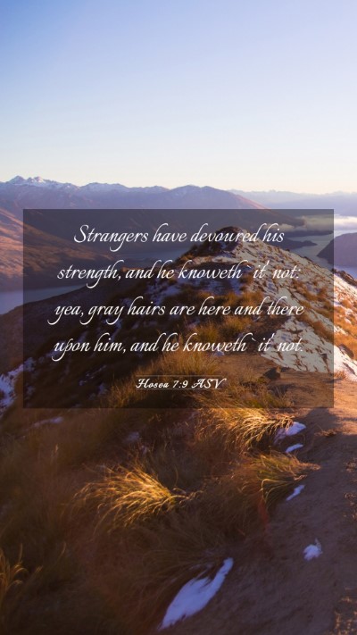 Picture 03 - Hosea 7:9 ASV Mobile Phone Wallpaper - Strangers have devoured his strength, and he - Mobile Bible Verse Wallpaper