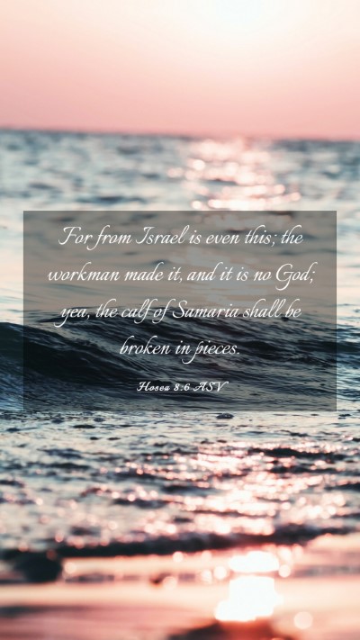 Picture 03 - Hosea 8:6 ASV Mobile Phone Wallpaper - For from Israel is even this; the workman made - Mobile Bible Verse Wallpaper