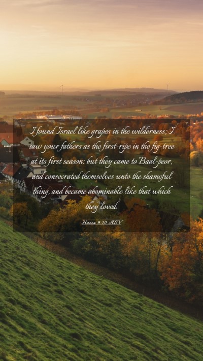 Picture 03 - Hosea 9:10 ASV Mobile Phone Wallpaper - I found Israel like grapes in the wilderness; I - Mobile Bible Verse Wallpaper