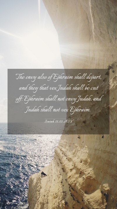 Picture 03 - Isaiah 11:13 ASV Mobile Phone Wallpaper - The envy also of Ephraim shall depart, and they - Mobile Bible Verse Wallpaper