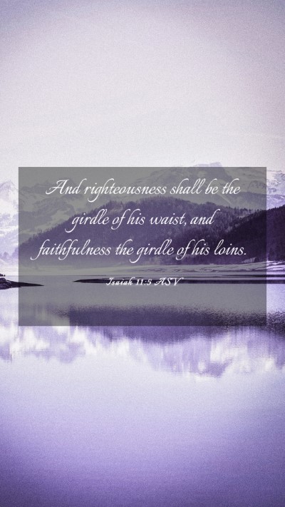 Picture 03 - Isaiah 11:5 ASV Mobile Phone Wallpaper - And righteousness shall be the girdle of his - Mobile Bible Verse Wallpaper