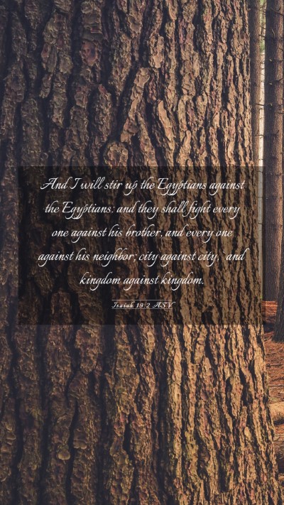 Picture 03 - Isaiah 19:2 ASV Mobile Phone Wallpaper - And I will stir up the Egyptians against the - Mobile Bible Verse Wallpaper