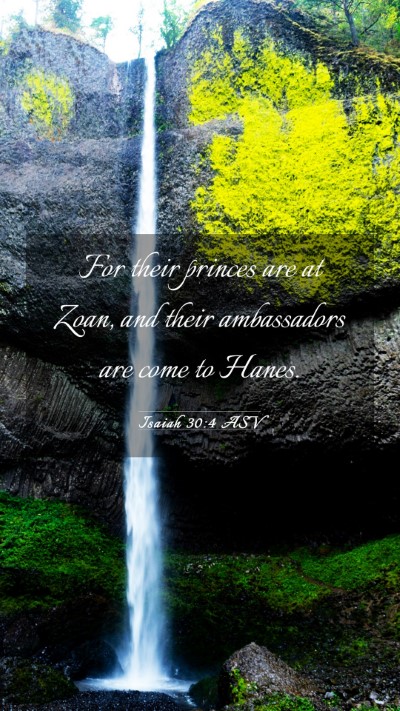 Picture 03 - Isaiah 30:4 ASV Mobile Phone Wallpaper - For their princes are at Zoan, and their - Mobile Bible Verse Wallpaper