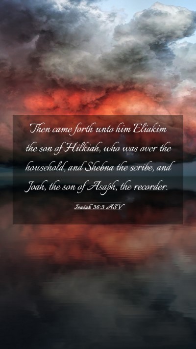 Picture 03 - Isaiah 36:3 ASV Mobile Phone Wallpaper - Then came forth unto him Eliakim the son of - Mobile Bible Verse Wallpaper