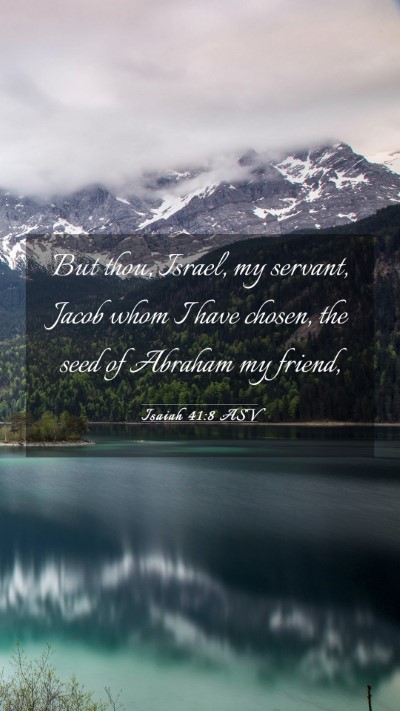 Picture 03 - Isaiah 41:8 ASV Mobile Phone Wallpaper - But thou, Israel, my servant, Jacob whom I have - Mobile Bible Verse Wallpaper