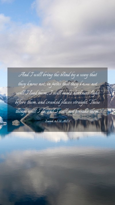 Picture 03 - Isaiah 42:16 ASV Mobile Phone Wallpaper - And I will bring the blind by a way that they - Mobile Bible Verse Wallpaper
