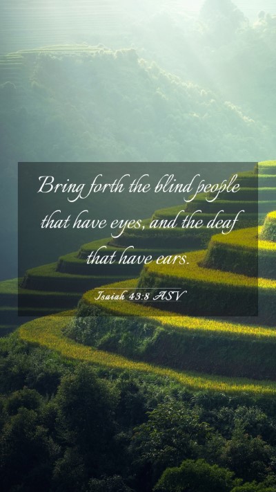 Picture 03 - Isaiah 43:8 ASV Mobile Phone Wallpaper - Bring forth the blind people that have eyes, and - Mobile Bible Verse Wallpaper