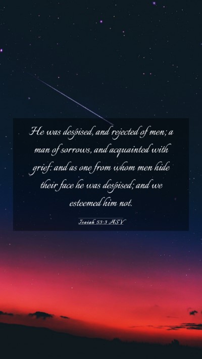 Picture 03 - Isaiah 53:3 ASV Mobile Phone Wallpaper - He was despised, and rejected of men; a man of - Mobile Bible Verse Wallpaper