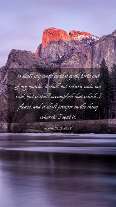 Picture 03 - Isaiah 55:11 ASV Mobile Phone Wallpaper - so shall my word be that goeth forth out of my - Mobile Bible Verse Wallpaper