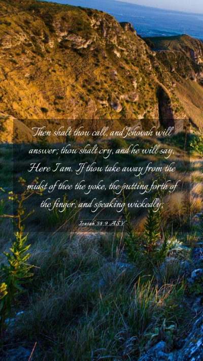 Picture 03 - Isaiah 58:9 ASV Mobile Phone Wallpaper - Then shalt thou call, and Jehovah will answer; - Mobile Bible Verse Wallpaper