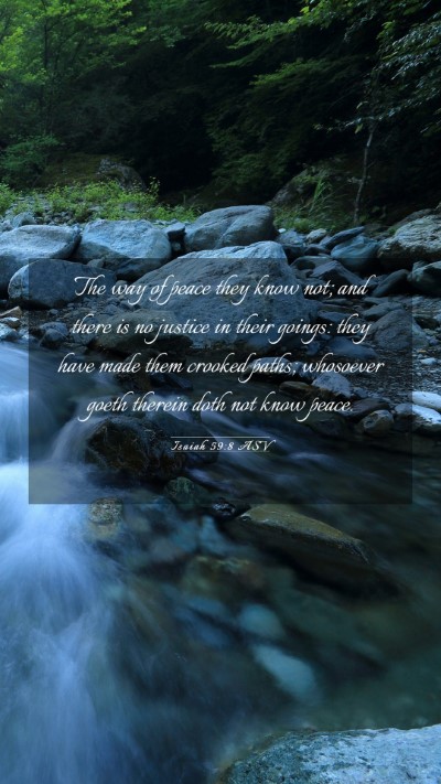 Picture 03 - Isaiah 59:8 ASV Mobile Phone Wallpaper - The way of peace they know not; and there is no - Mobile Bible Verse Wallpaper