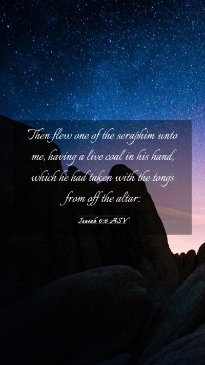 Picture 03 - Isaiah 6:6 ASV Mobile Phone Wallpaper - Then flew one of the seraphim unto me, having a - Mobile Bible Verse Wallpaper