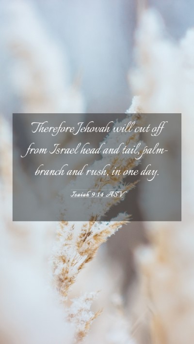 Picture 03 - Isaiah 9:14 ASV Mobile Phone Wallpaper - Therefore Jehovah will cut off from Israel head - Mobile Bible Verse Wallpaper