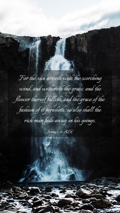Picture 03 - James 1:11 ASV Mobile Phone Wallpaper - For the sun ariseth with the scorching wind, and - Mobile Bible Verse Wallpaper