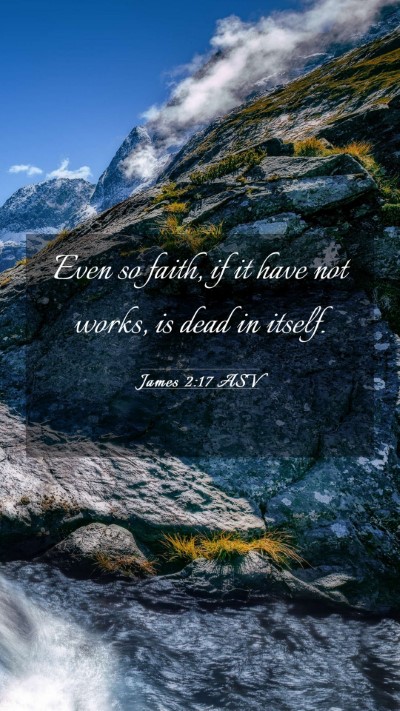 Picture 03 - James 2:17 ASV Mobile Phone Wallpaper - Even so faith, if it have not works, is dead in - Mobile Bible Verse Wallpaper