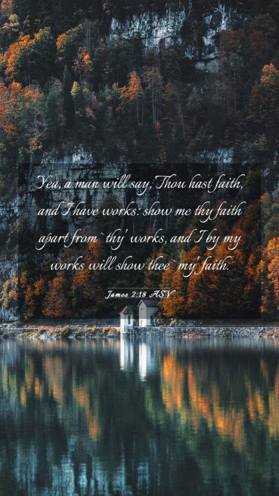 Picture 03 - James 2:18 ASV Mobile Phone Wallpaper - Yea, a man will say, Thou hast faith, and I have - Mobile Bible Verse Wallpaper