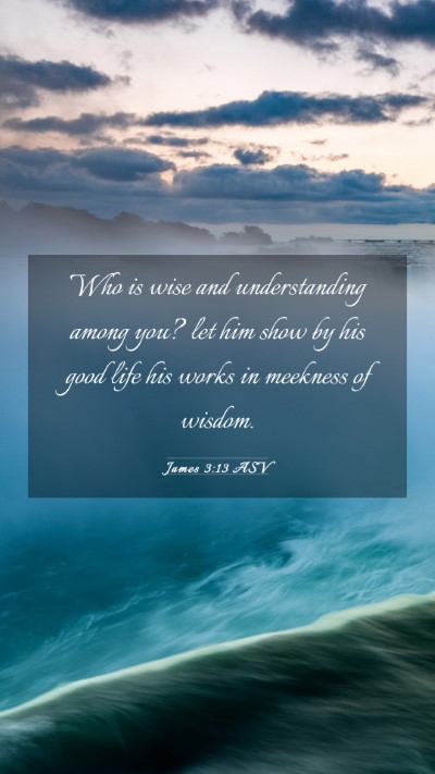 Picture 03 - James 3:13 ASV Mobile Phone Wallpaper - Who is wise and understanding among you? let him - Mobile Bible Verse Wallpaper